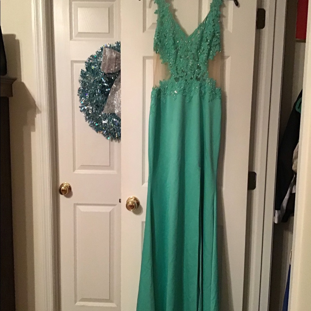 Teal formal dress